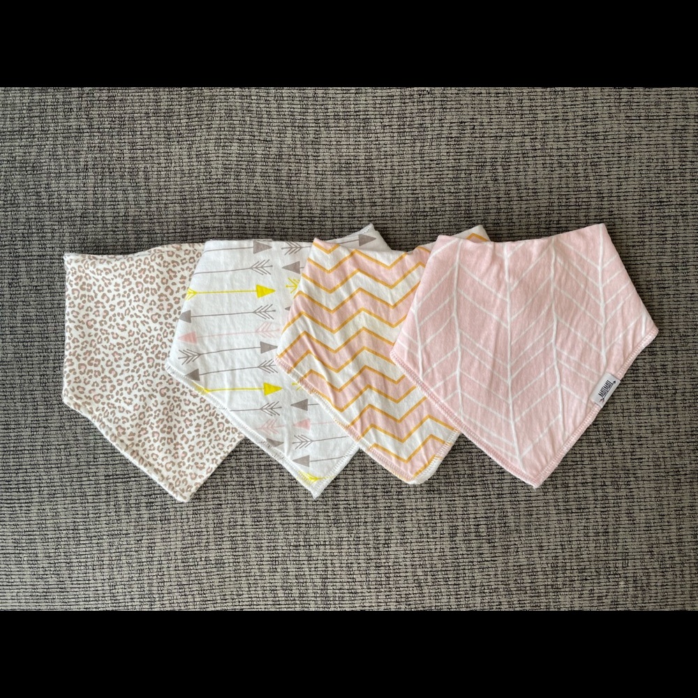 Baby Girl Bibs Abstract Design